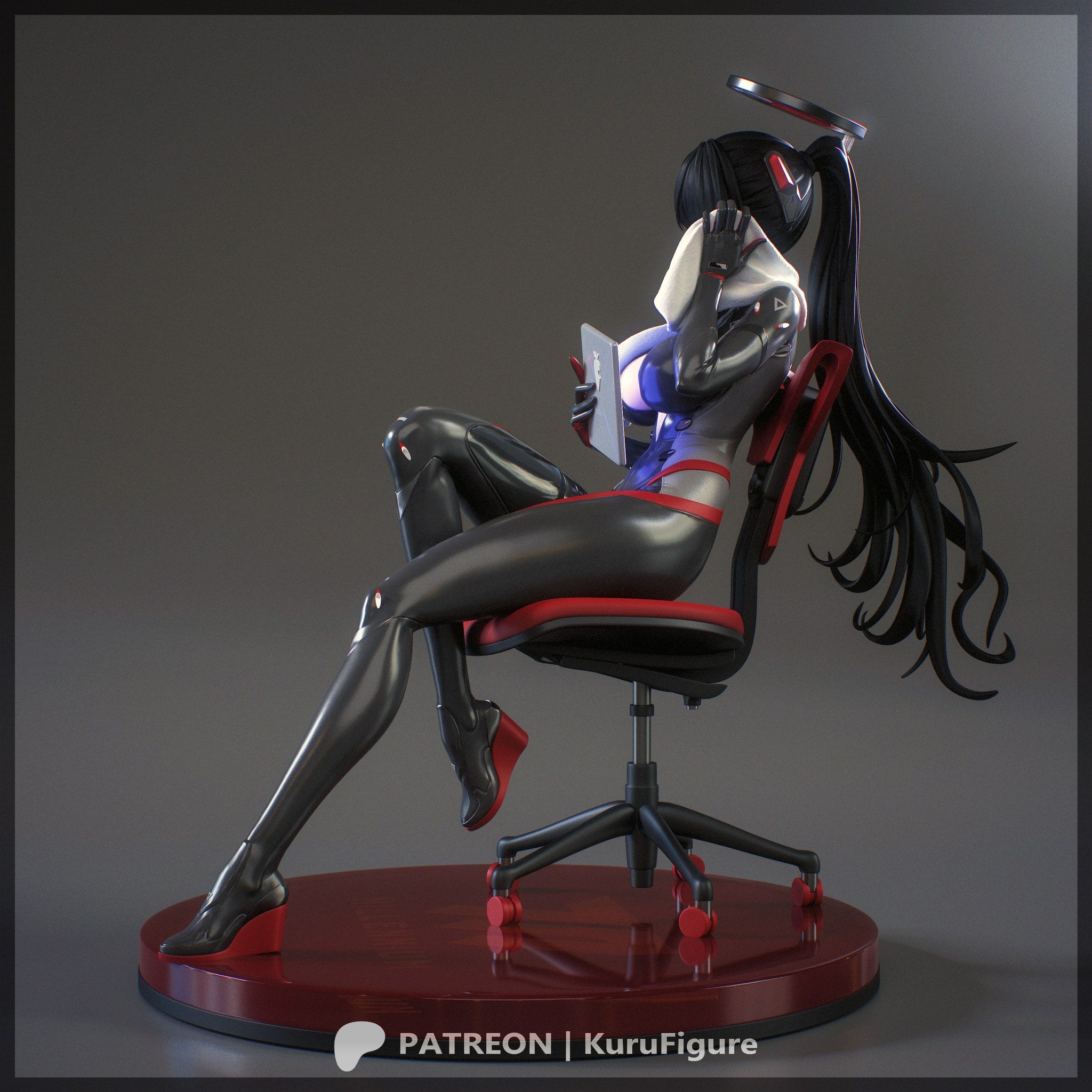 Rio Tsukatsuki (Blue Archive) resin figure by Kuru Figures — studio render 2