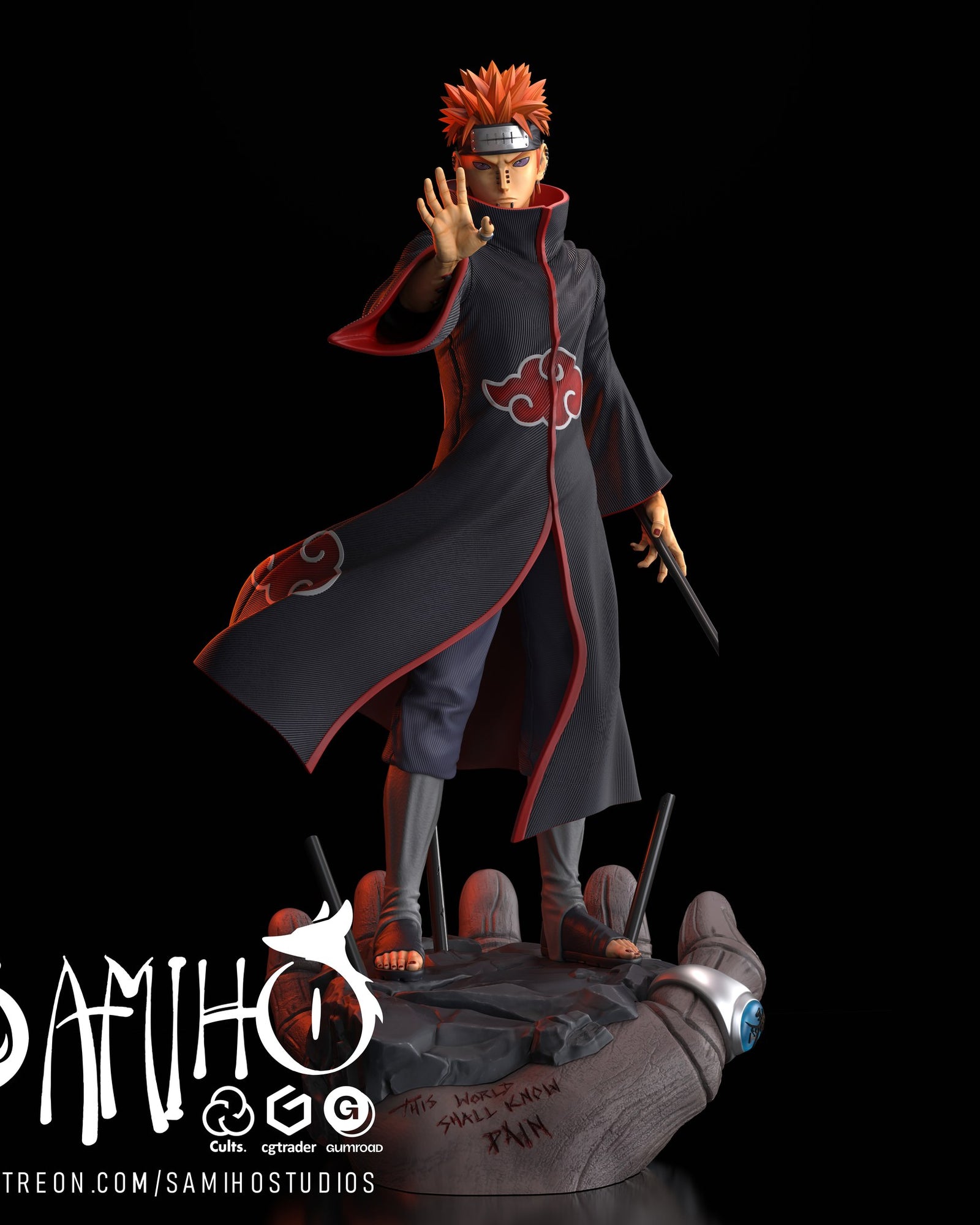 Pain Naruto resin figure by Samiho Studios — studio preview