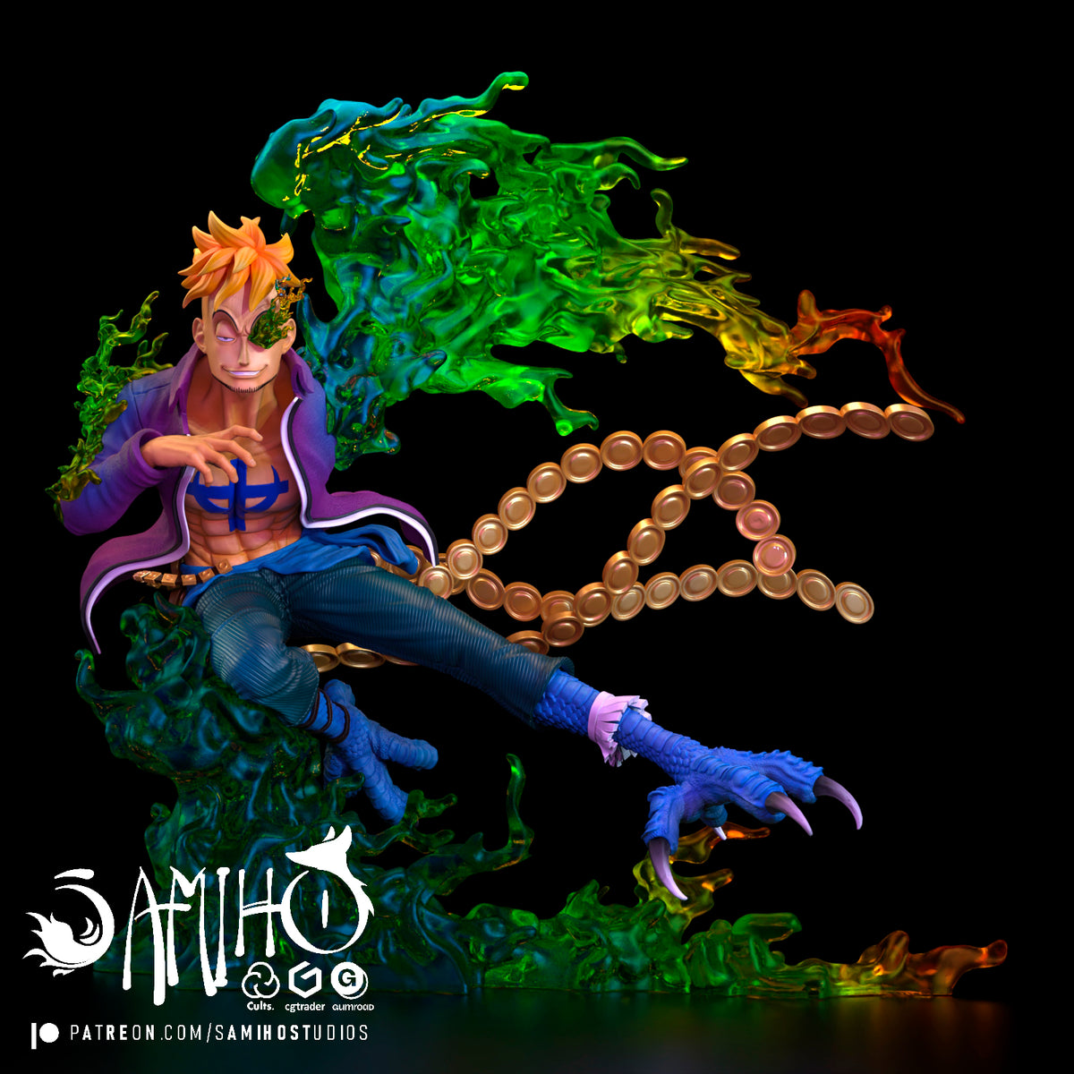 Marco One Piece resin figure by Samiho Studios — studio preview