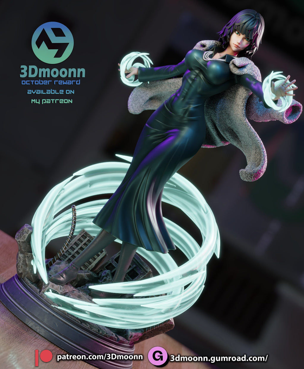 fubuki one punch man 3dmoonn 3d print model