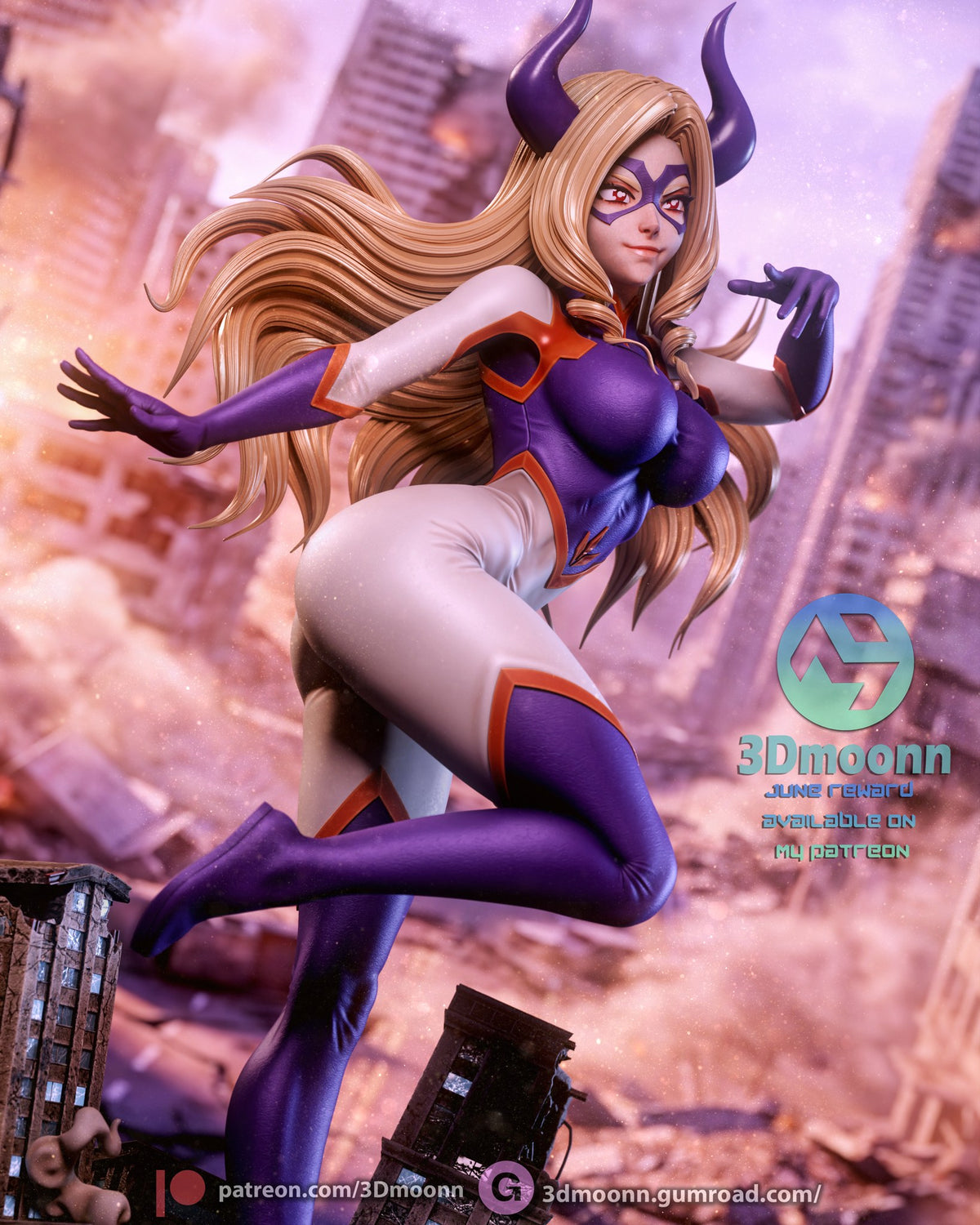 mt lady my hero academia 3dmoonn mtladyboku no