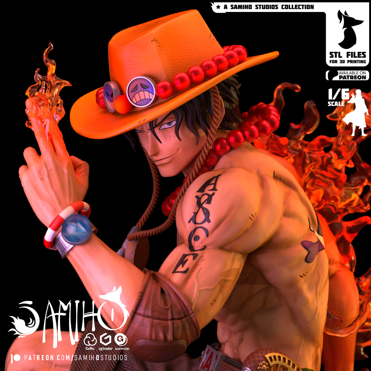 portgas d ace one piece samiho studios