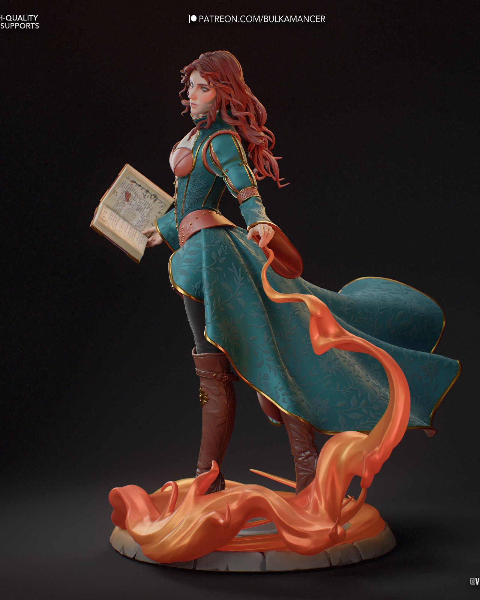 Triss Merigold (The Witcher) resin figure by Bulkamancer — studio render 4