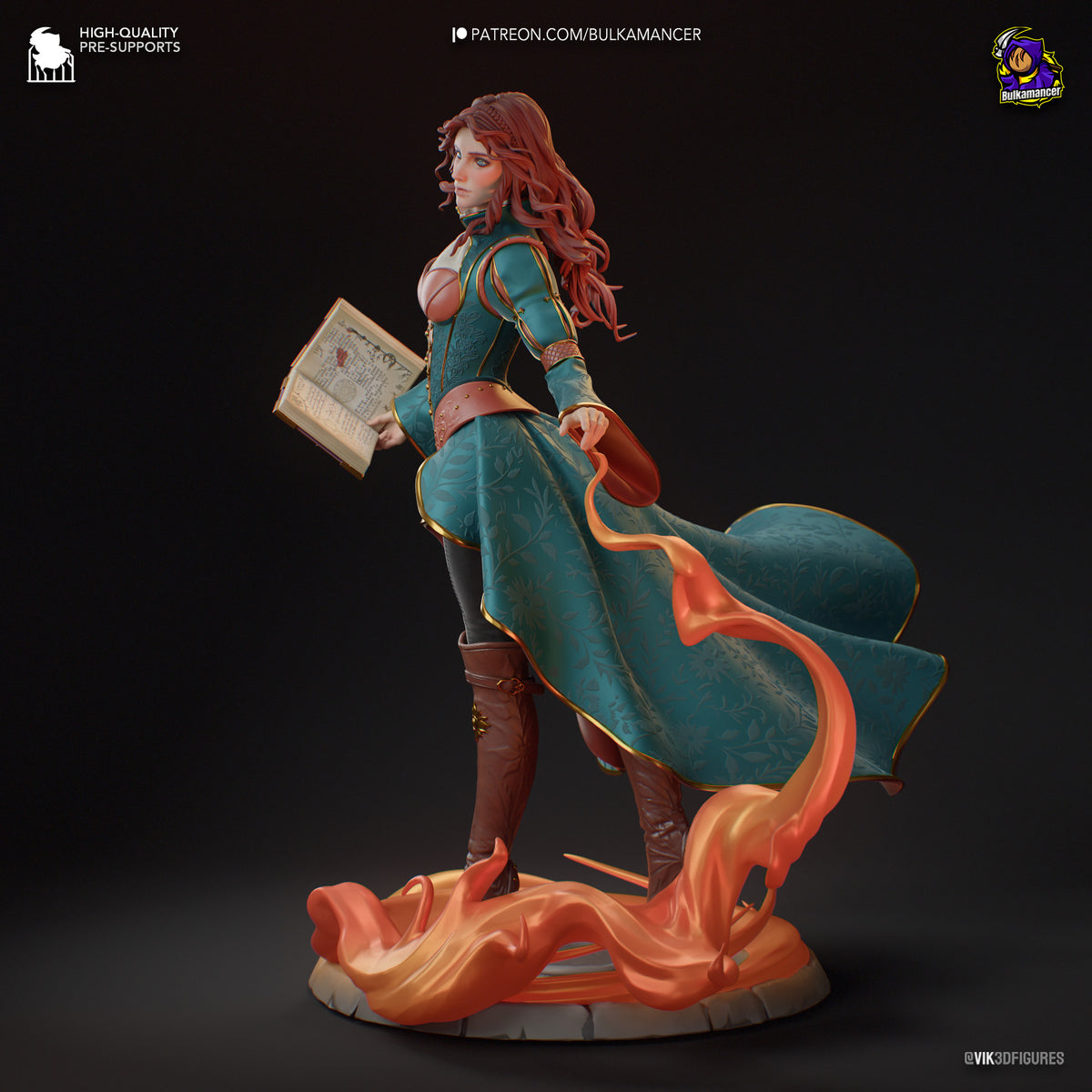 Triss Merigold (The Witcher) resin figure by Bulkamancer — studio render 4