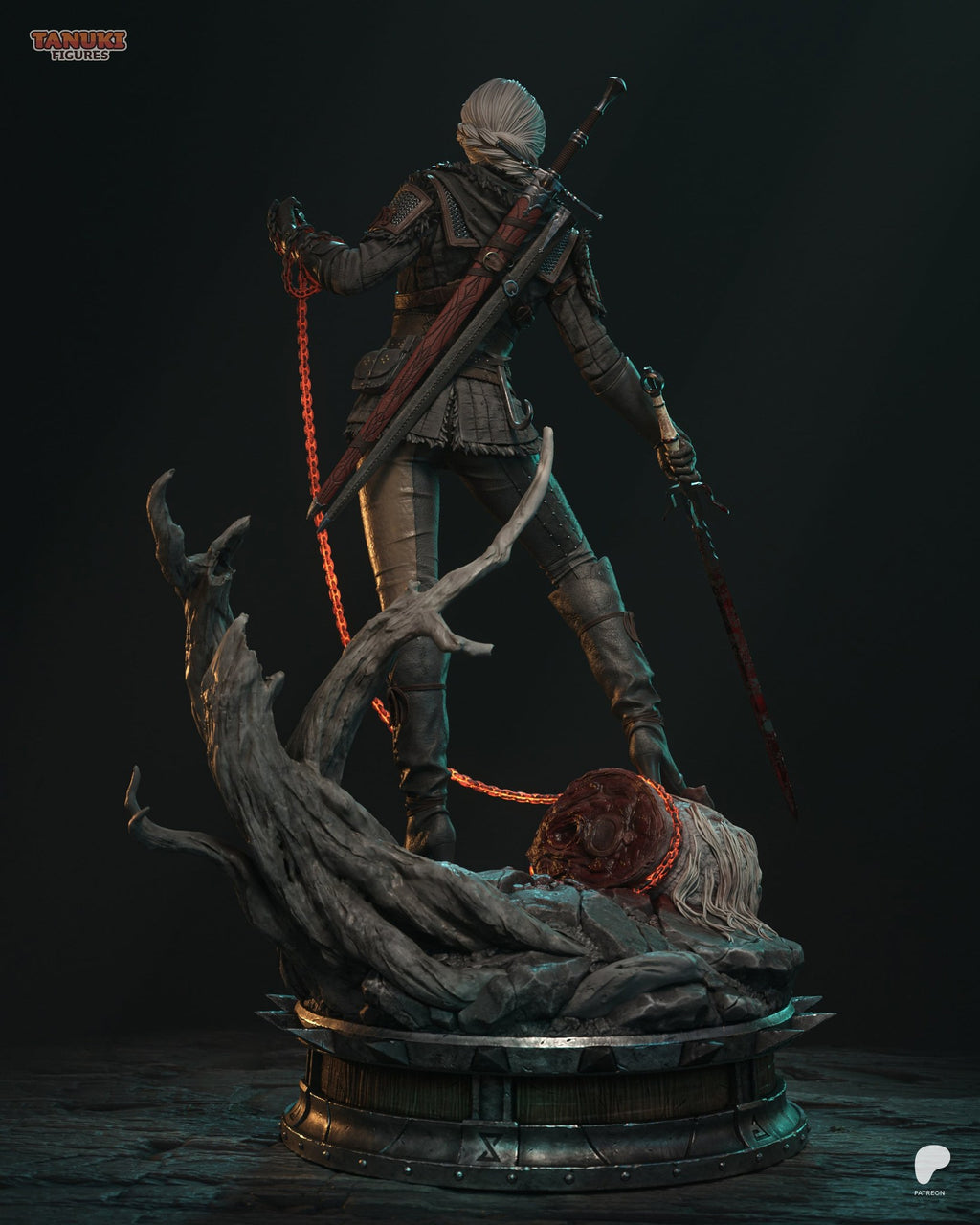 Ciri (The Witcher) resin figure by Tanuki Figures — studio render 3