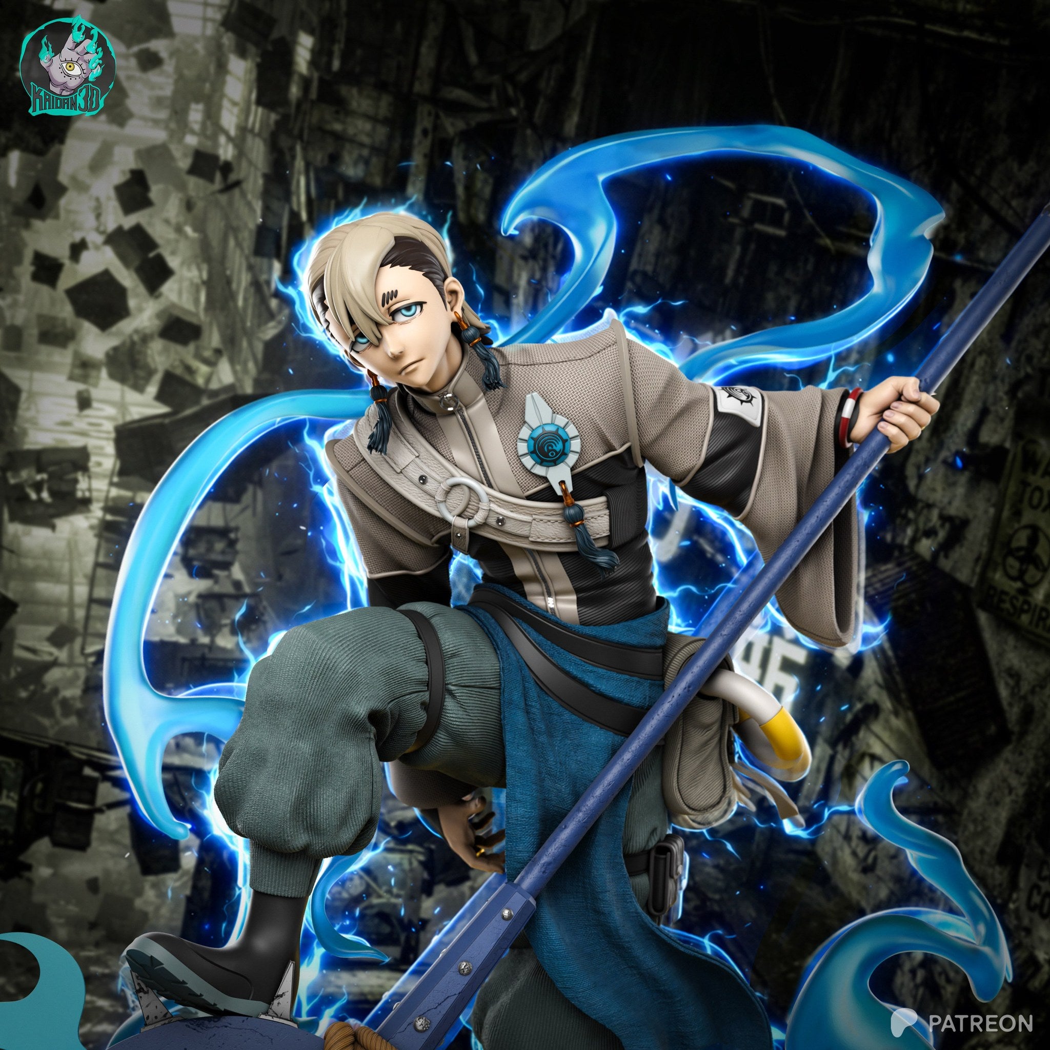 Zanka (Gachiakuta) resin figure by Kaidan 3D — studio render 1