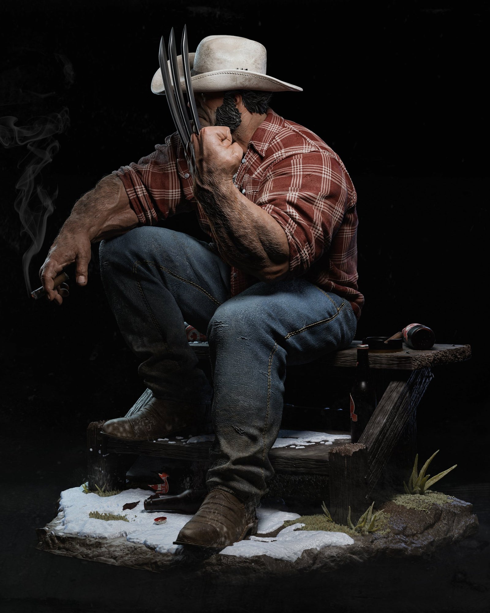 Logan Marvel resin figure by CA 3D Studios — studio preview 2