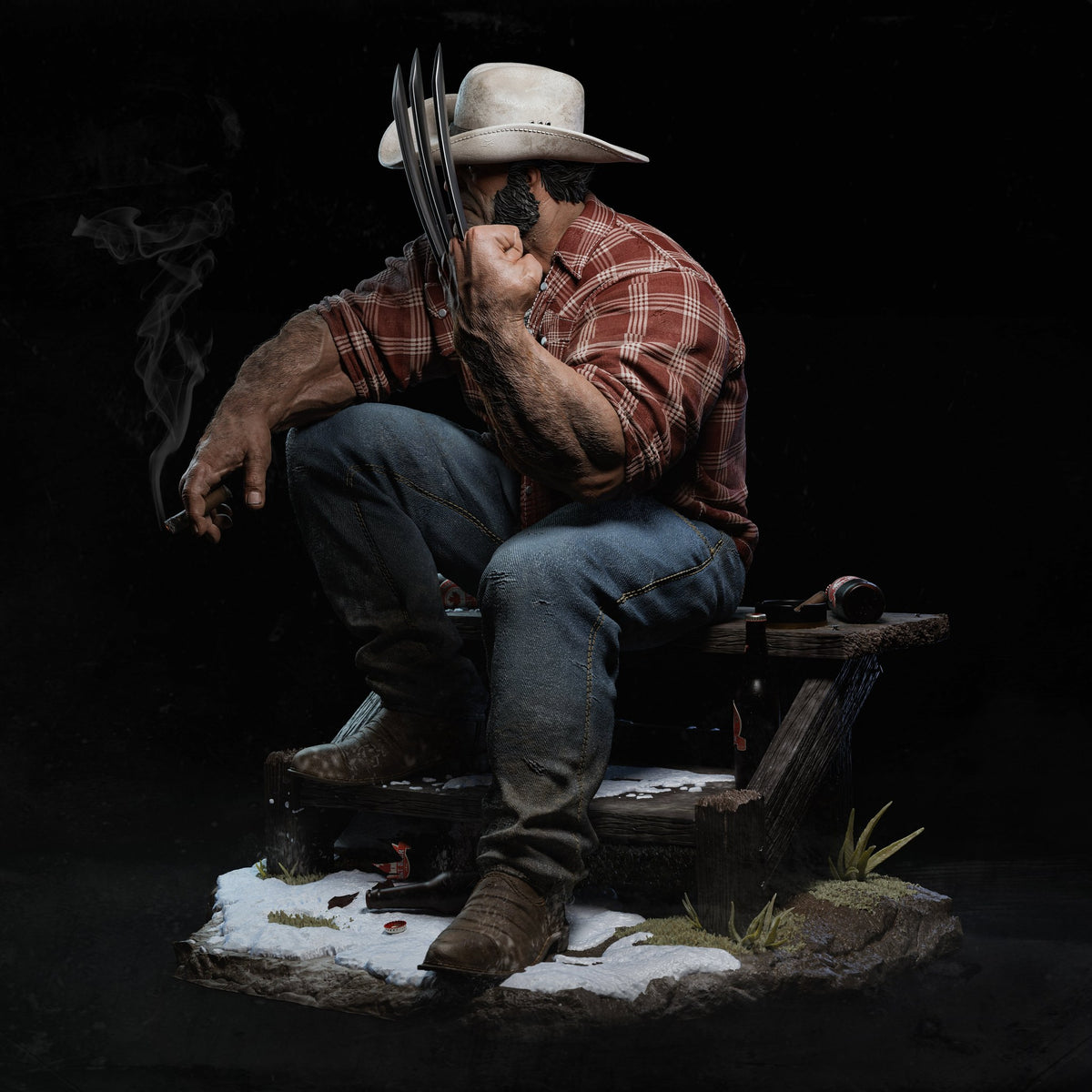 Logan Marvel resin figure by CA 3D Studios — studio preview 2
