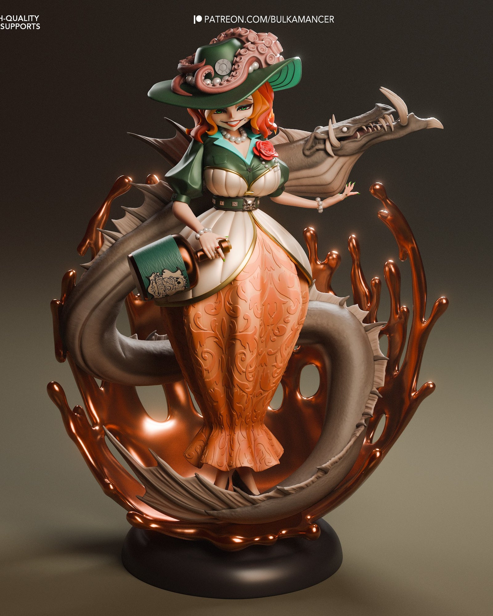 Rum Baba (Unbreadable) resin figure by Bulkamancer — studio render 2