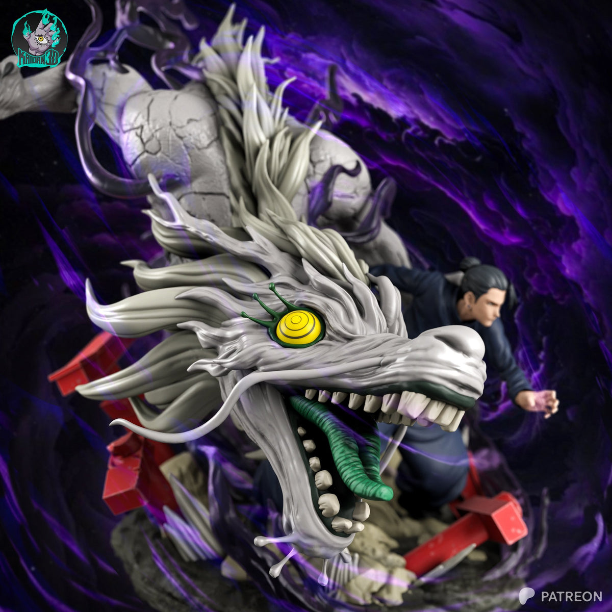 Suguru Geto (Jujutsu Kaisen) resin figure by Kaidan 3D — studio render 4