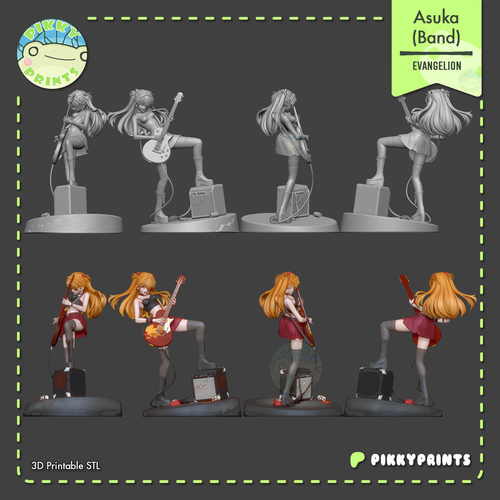 Asuka Langley (Evangelion) resin figure by PikkyPrints — studio render 9