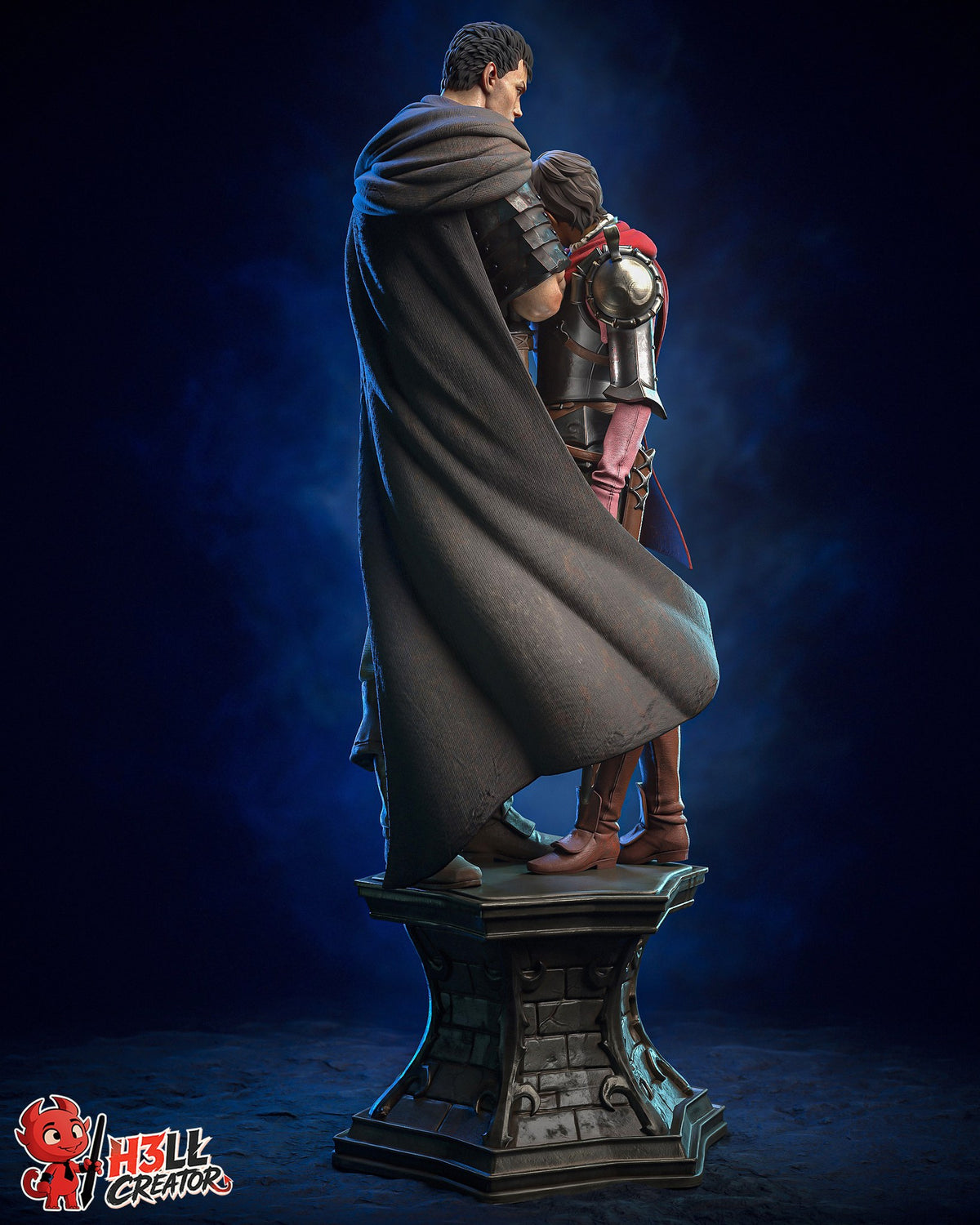 Guts and Casca (Berserk) resin figure by h3LLcreator — studio render 6