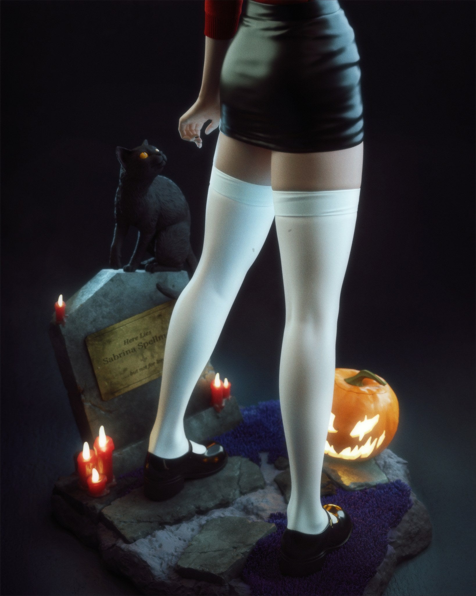 Sabrina Spellman (Chilling Adventures of Sabrina) resin figure by CA 3D Studios — studio render 3