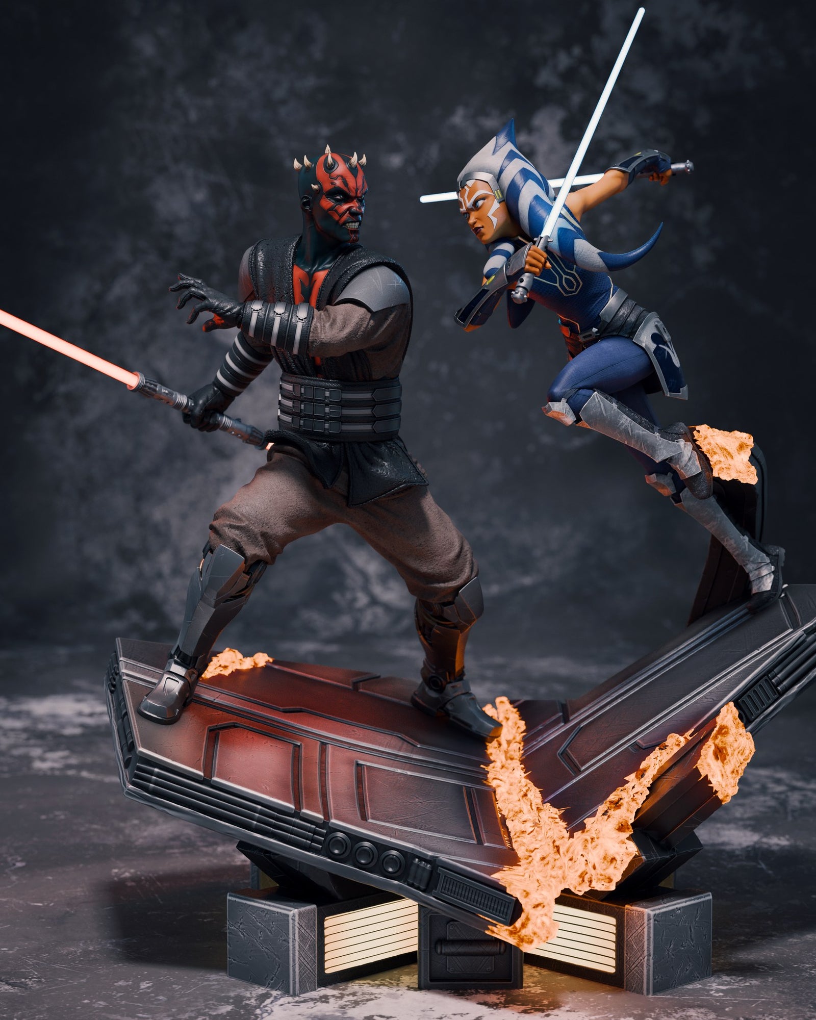 Ahsoka Tano and Darth Maul — studio render 4