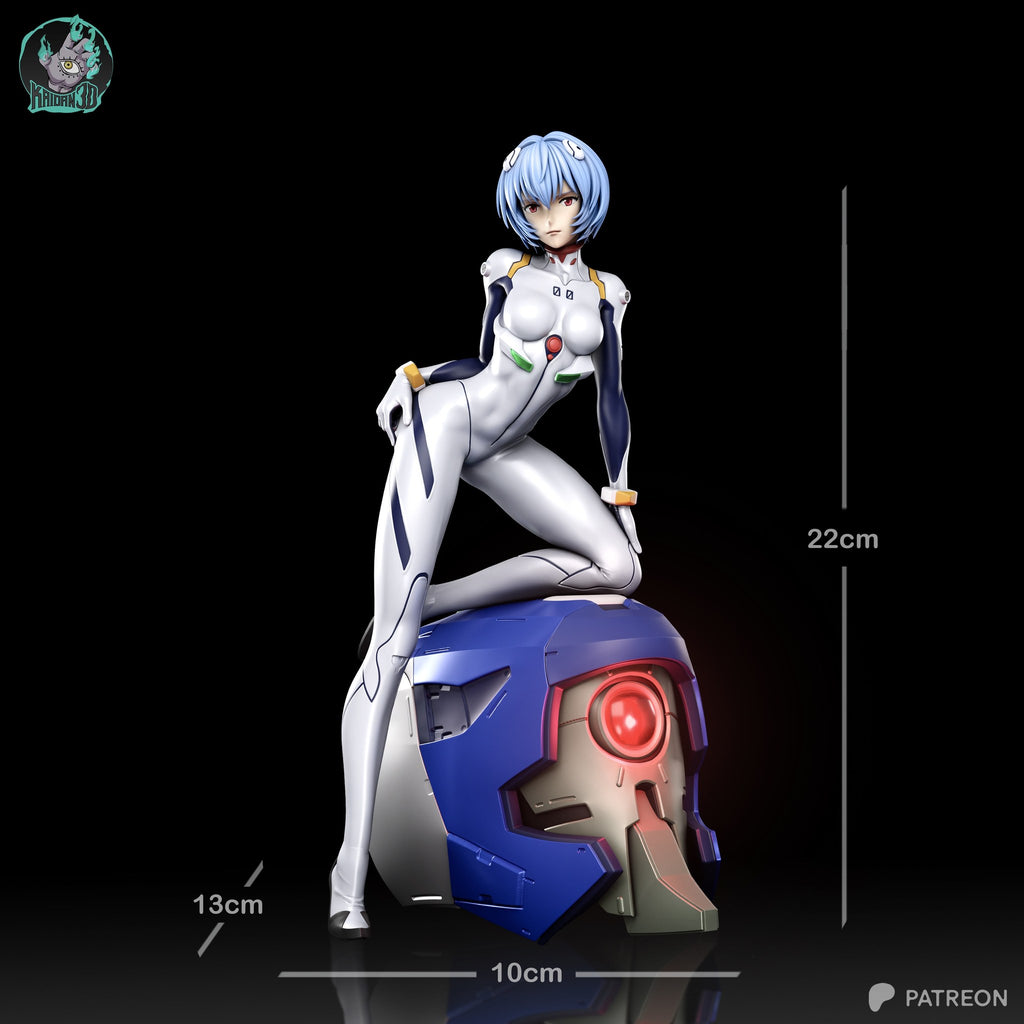 Rei Ayanami (Evangelion) resin figure by Kaidan 3D — studio render 6