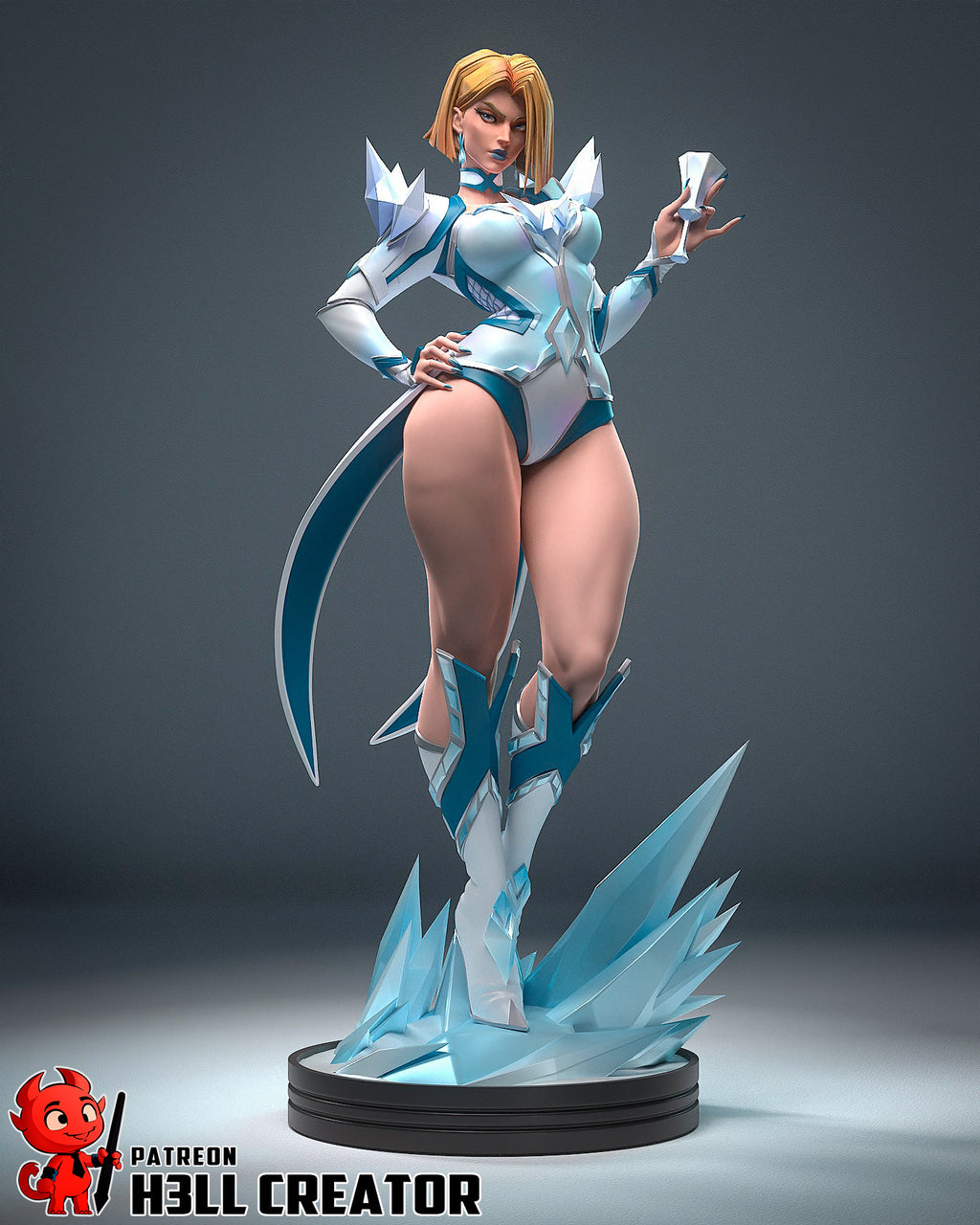 Emma Frost (Marvel) resin figure by h3LLcreator — studio render 3