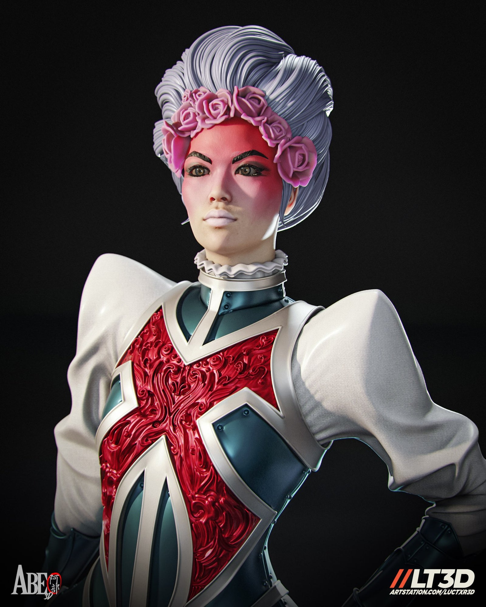 Betsy Braddock (Marvel) resin figure by Abe3D — studio render 5