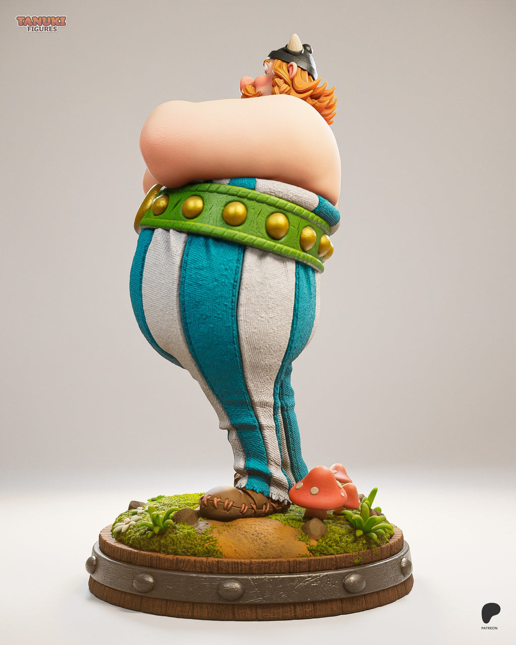 Obelix (Asterix) resin figure by Tanuki Figures — studio render 2