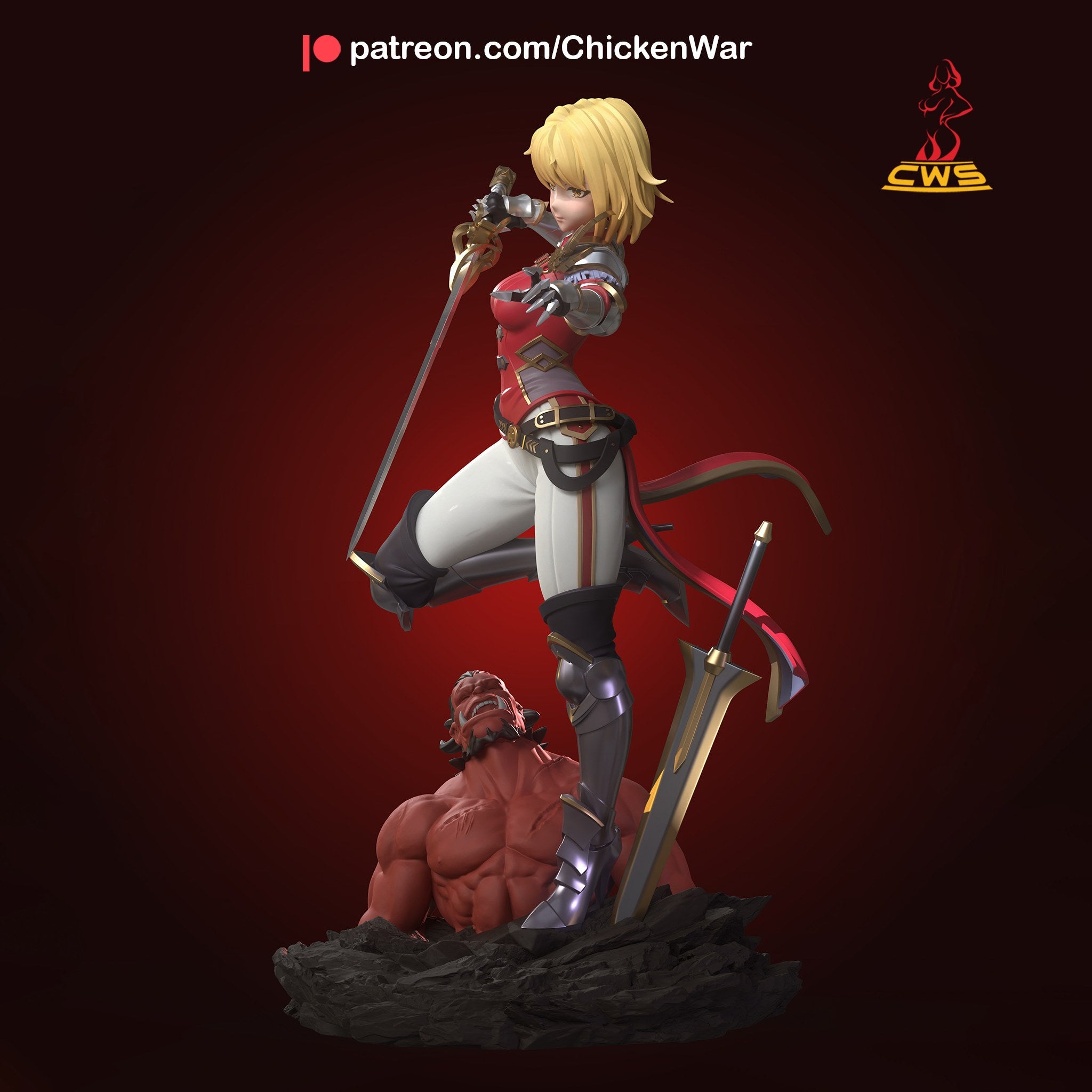 Cha Hae-In (Solo Leveling) resin figure by CW Studio — studio render 3