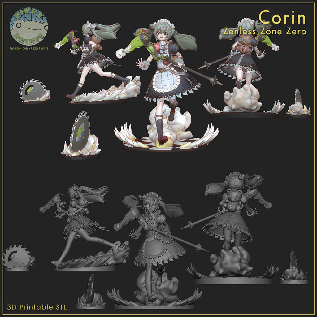 Corin Wickes (Zenless Zone Zero) resin figure by PikkyPrints — studio render 6