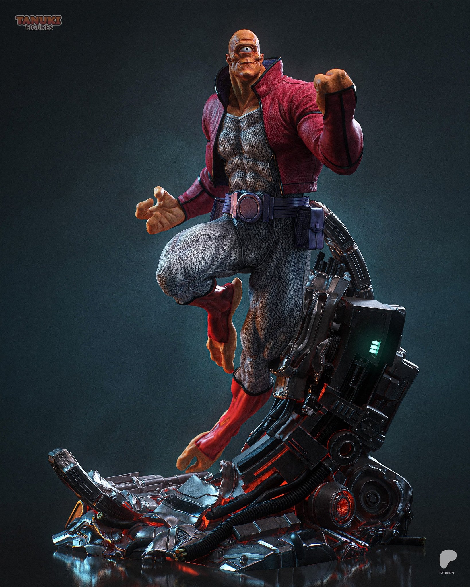 Allen the Alien (Invincible) resin figure by Tanuki Figures — studio render 3