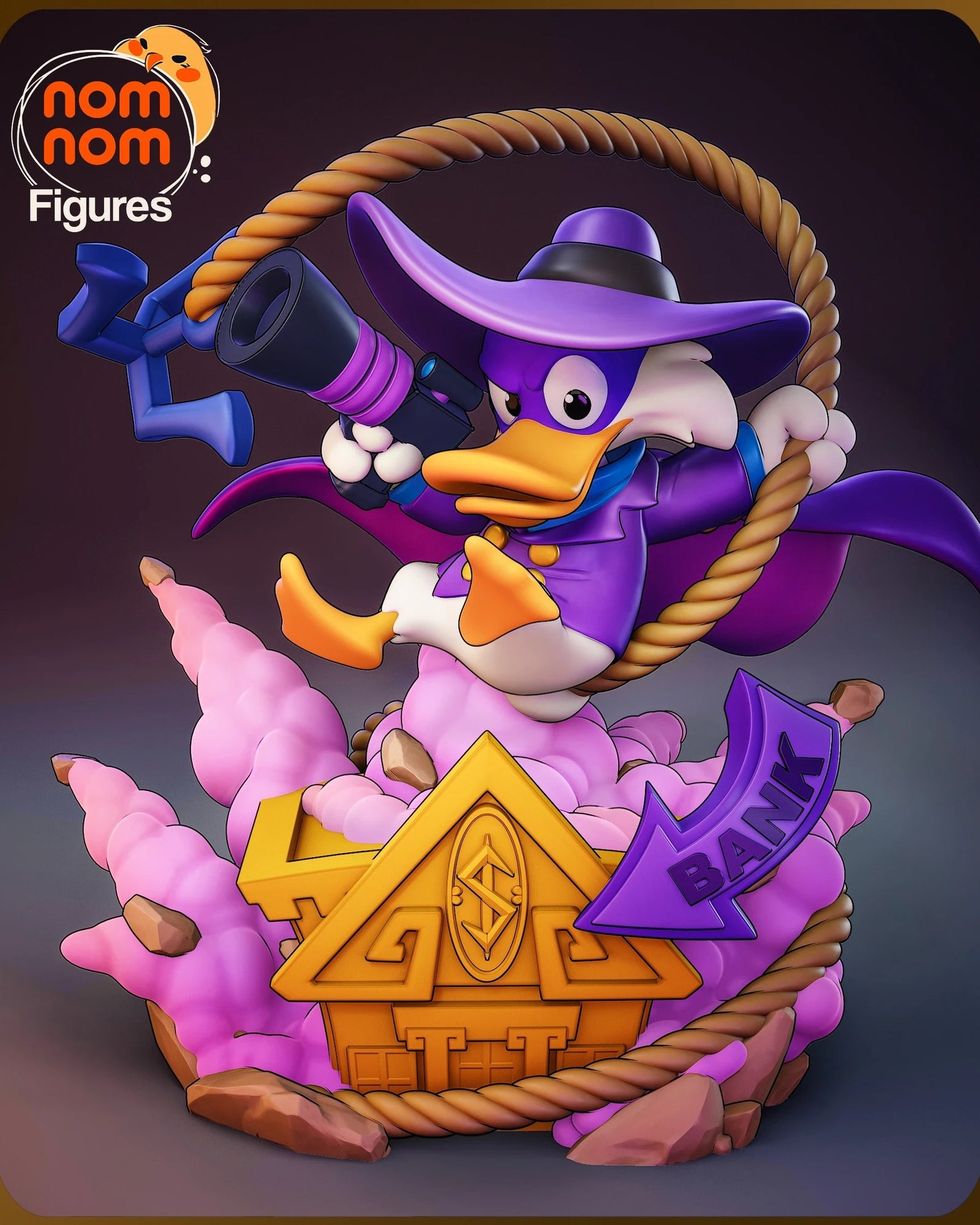 Darkwing Duck Chibi resin figure by NomNom Figures — studio preview 1