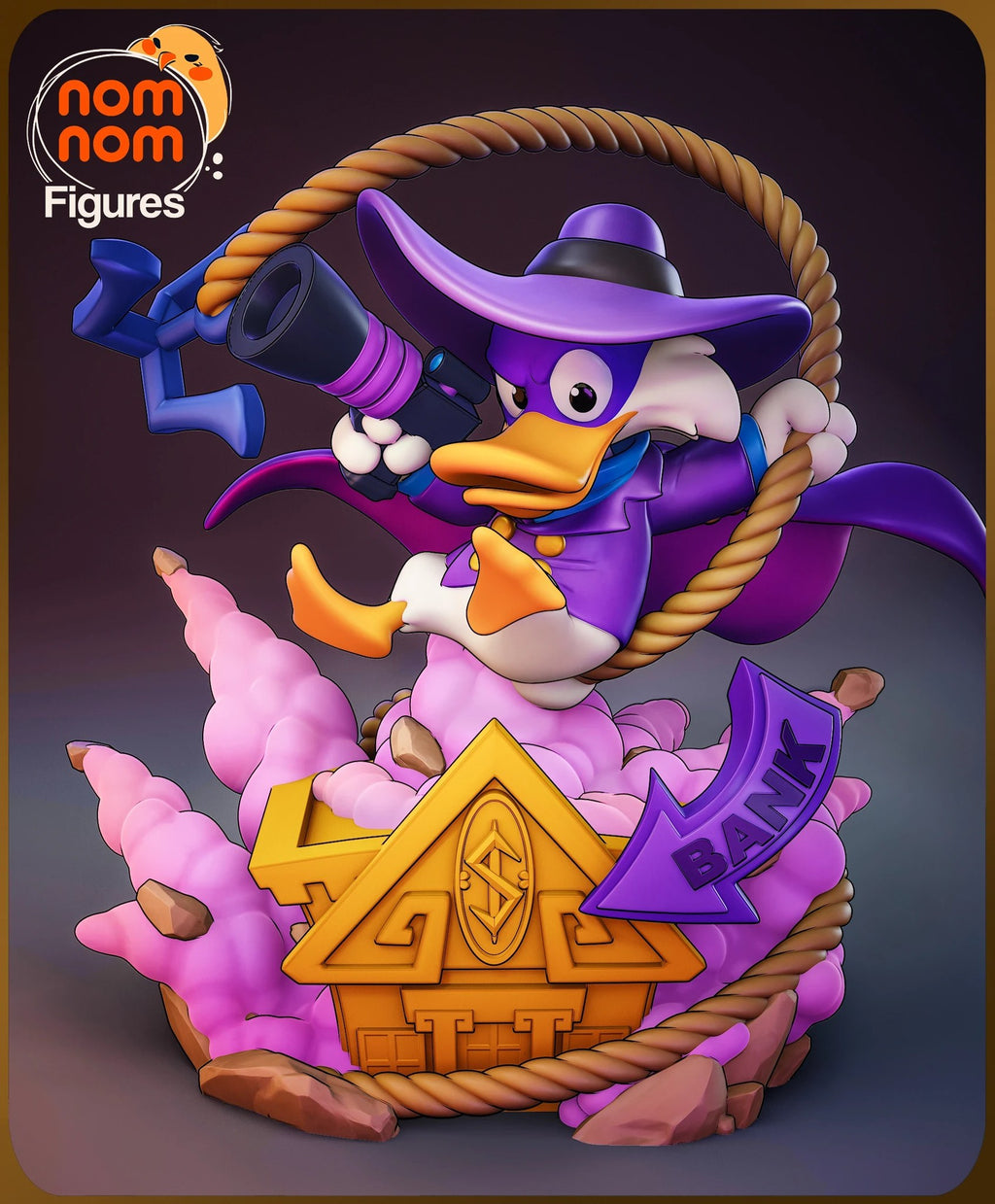 Darkwing Duck Chibi resin figure by NomNom Figures — studio preview 1