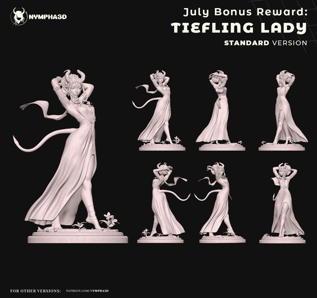 Tiefling Woman (_Original Characters) resin figure by Nympha — studio render 8