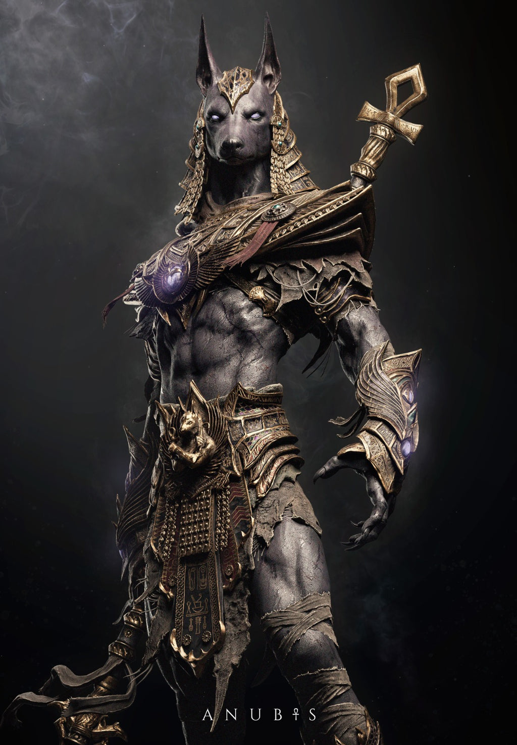 Anubis Egyptian mythology resin figure by CA 3D Studios — studio preview 2