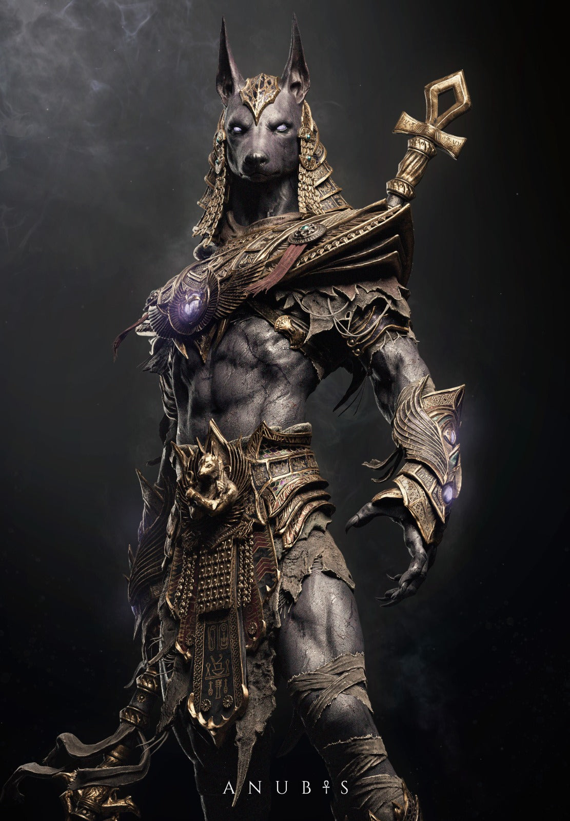 Anubis Egyptian mythology resin figure by CA 3D Studios — studio preview 2