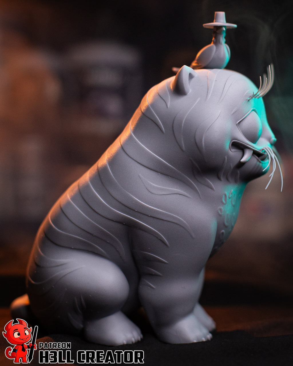 Derpy Tiger and Sussie (KPop Demon Hunters) resin figure by h3LLcreator — studio render 11