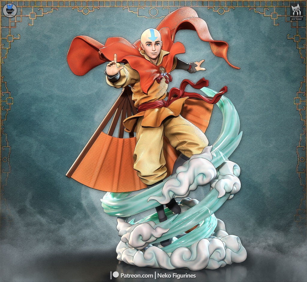 Aang (Avatar The Last Airbender) resin figure by Neko Figurines — studio render 5