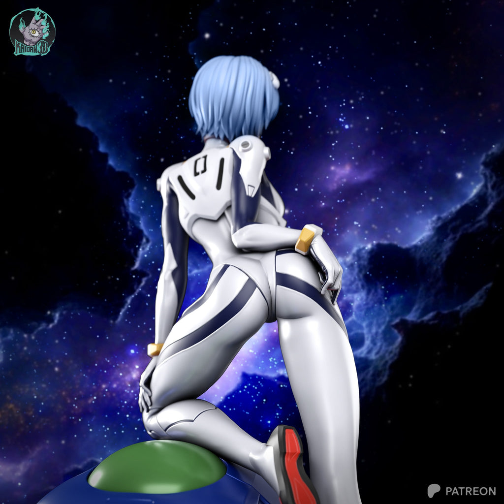 Rei Ayanami (Evangelion) resin figure by Kaidan 3D — studio render 3