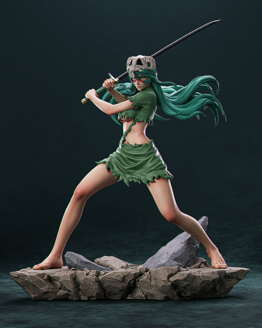 Nelliel Tu Odelschwanck Bleach resin figure by CA 3D Studios — studio preview 3