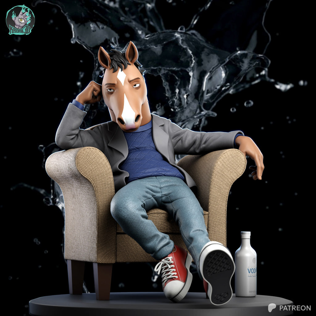 BoJack Horseman (Bojack Horseman) resin figure by Kaidan 3D — studio render 2
