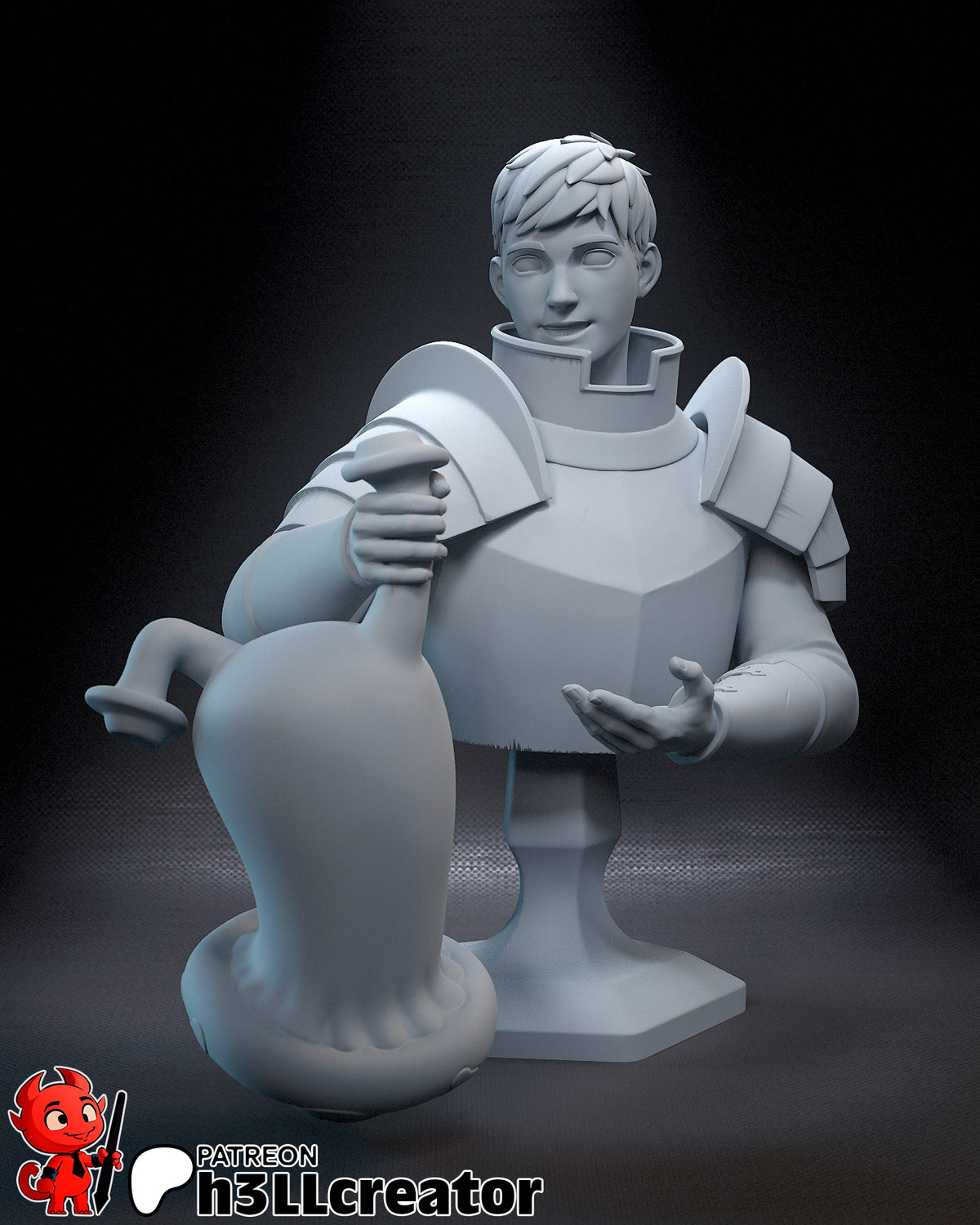 Laios Touden (Delicious in Dungeon) resin figure by h3LLcreator — studio render 8