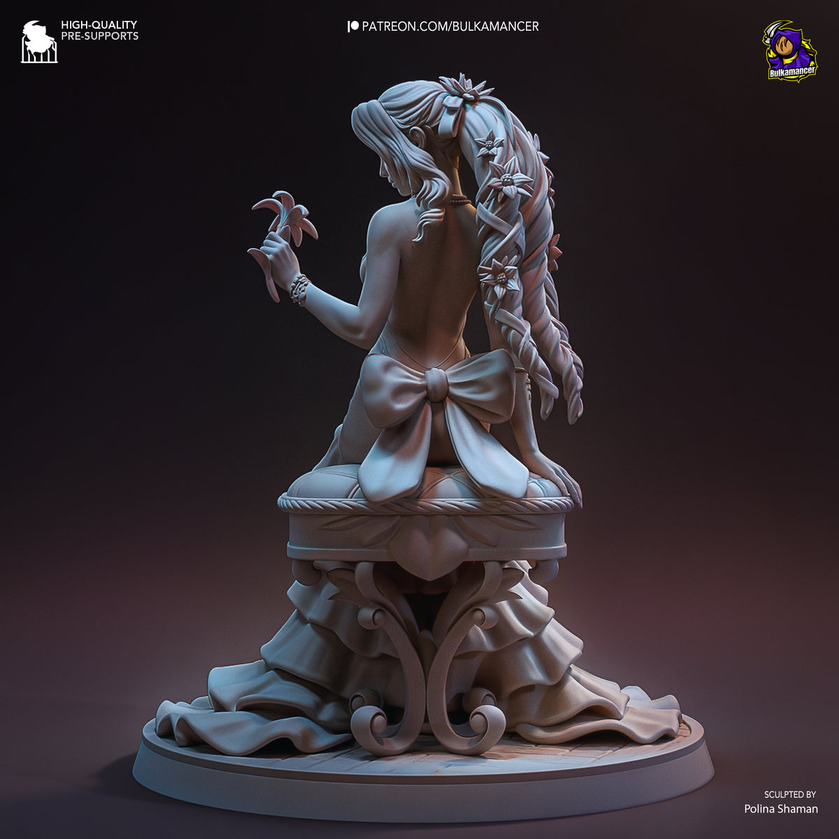 Aerith Gainsborough (Final Fantasy) resin figure by Bulkamancer — studio render 12