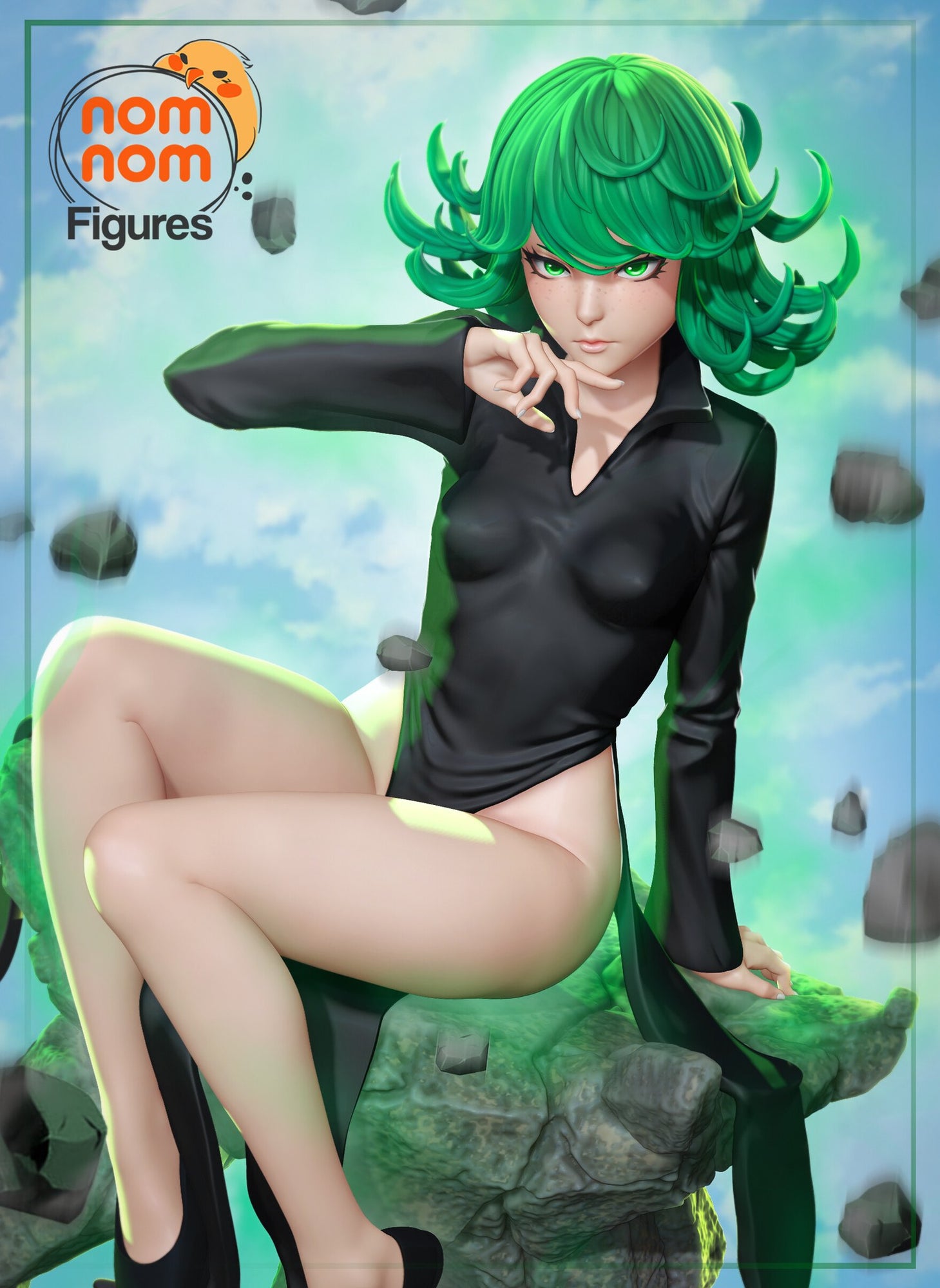 Tatsumaki One Punch Man resin figure by NomNom Figures — studio preview 1
