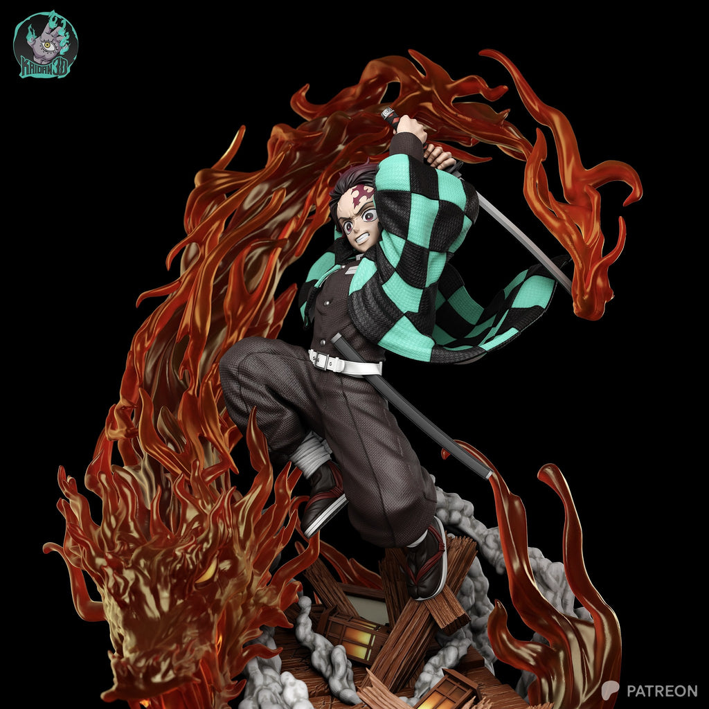 Tanjiro Kamado (Demon Slayer) resin figure by Kaidan 3D — studio render 2