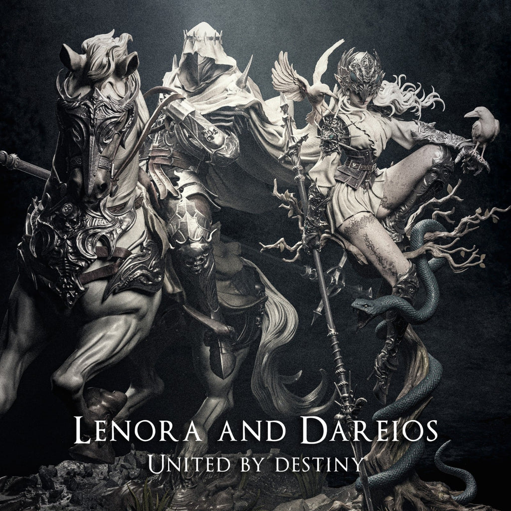 Lenora and Dareios Diorama _Original Characters Diorama resin figure by CA 3D Studios — studio preview 1