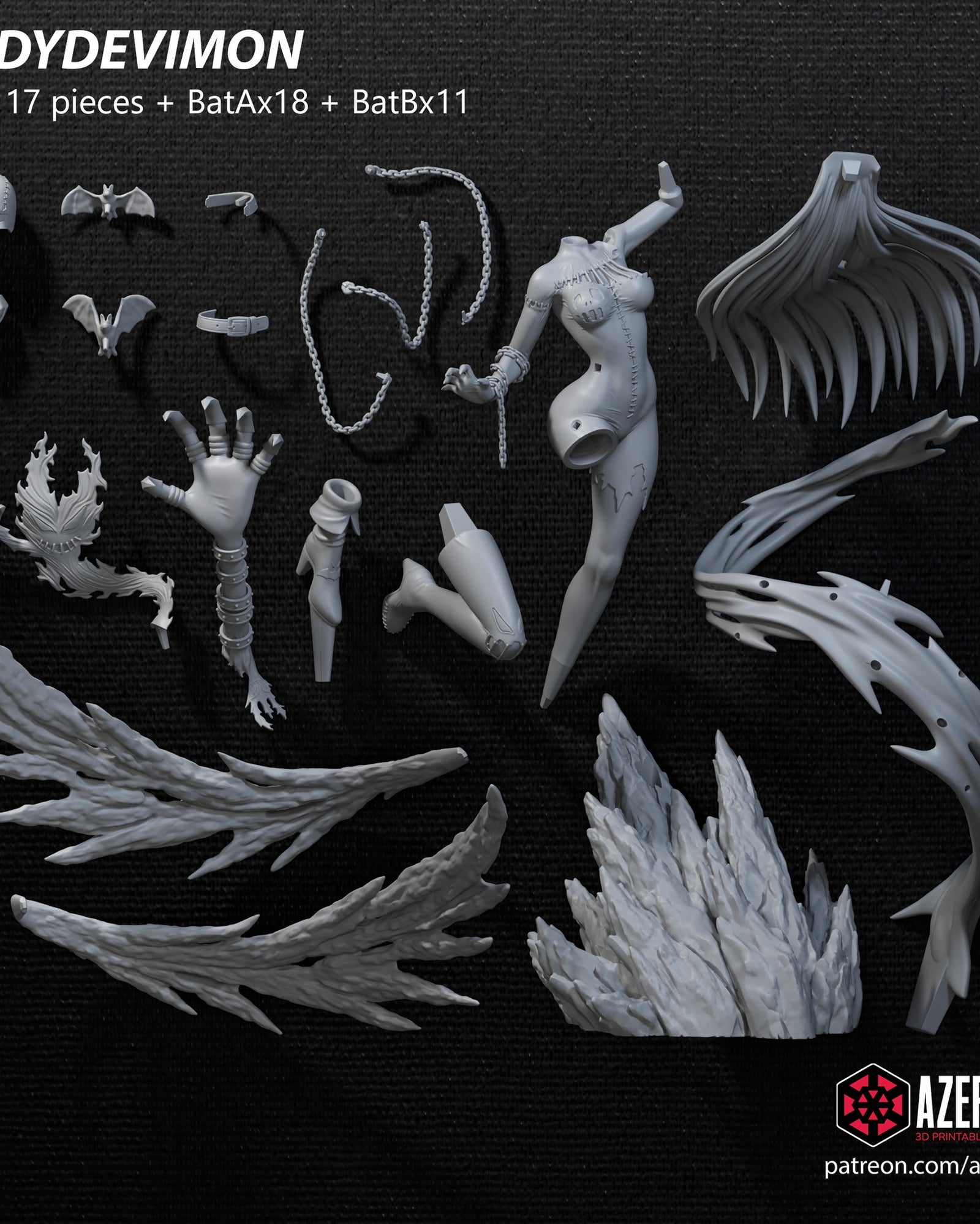 LadyDevimon (Digimon) resin figure by Azerama — studio render 5