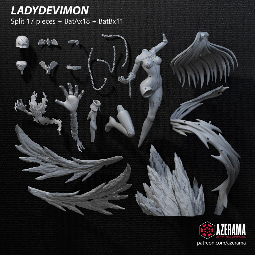 LadyDevimon (Digimon) resin figure by Azerama — studio render 5