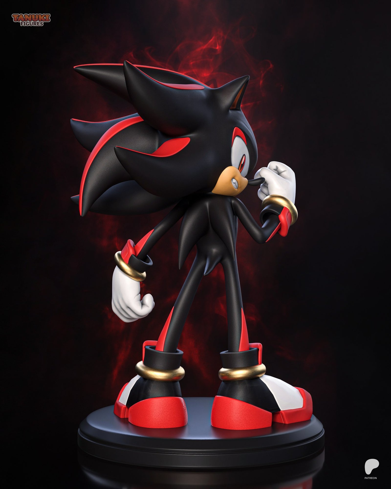 Shadow the Hedgehog (Sonic) resin figure by Tanuki Figures — studio render 4