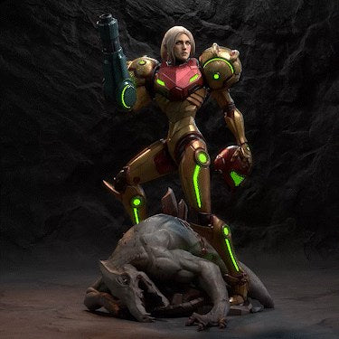 Samus Aran (Metroid) resin figure by h3LLcreator — studio render 2
