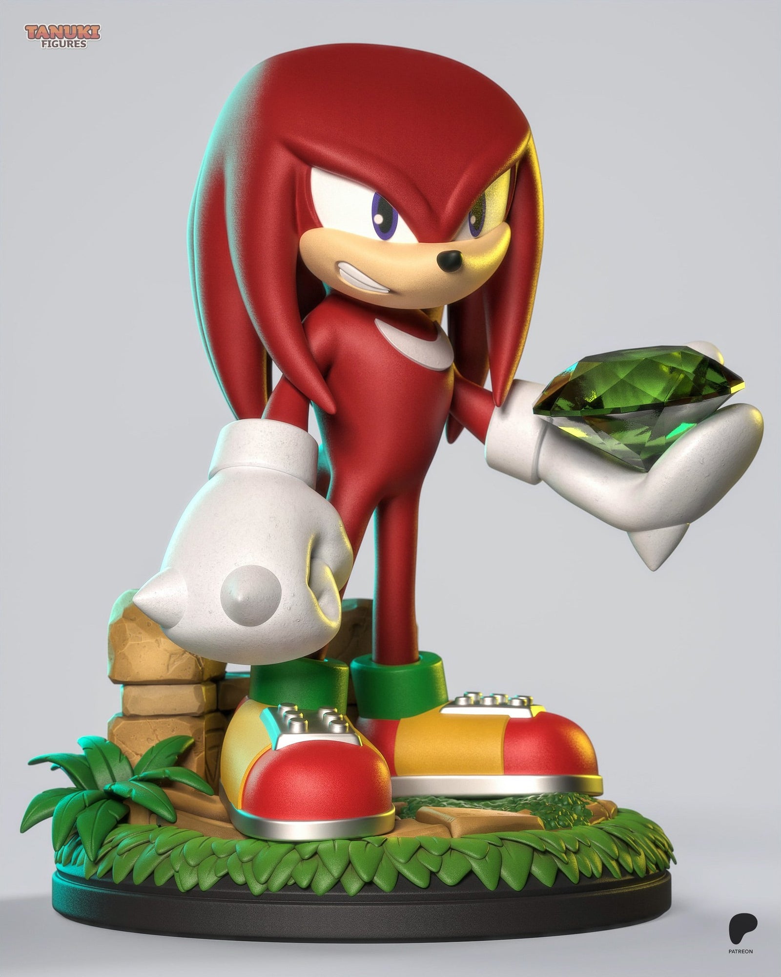 Knuckles the Echidna (Sonic) resin figure by Tanuki Figures — studio render 2