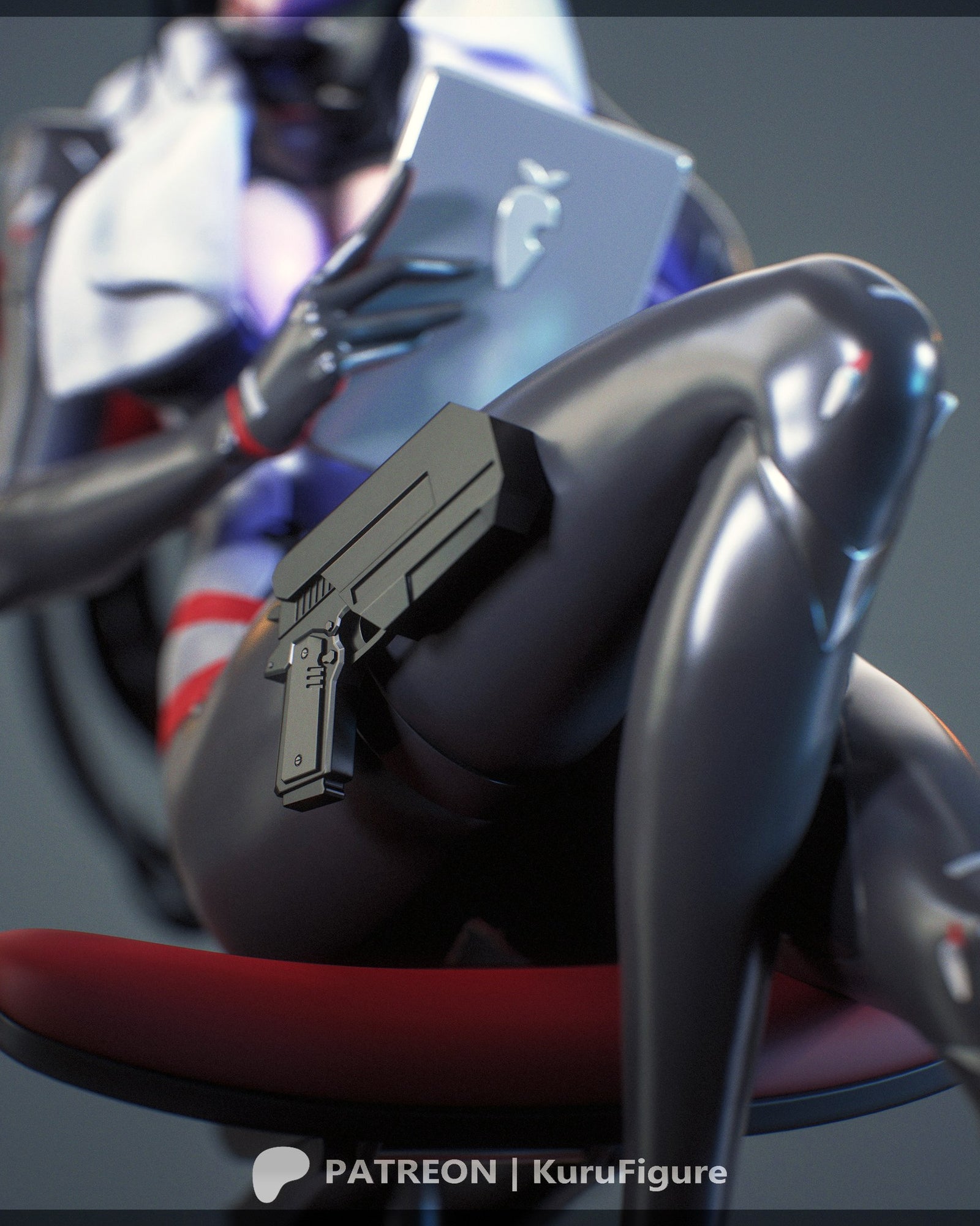 Rio Tsukatsuki (Blue Archive) resin figure by Kuru Figures — studio render 5