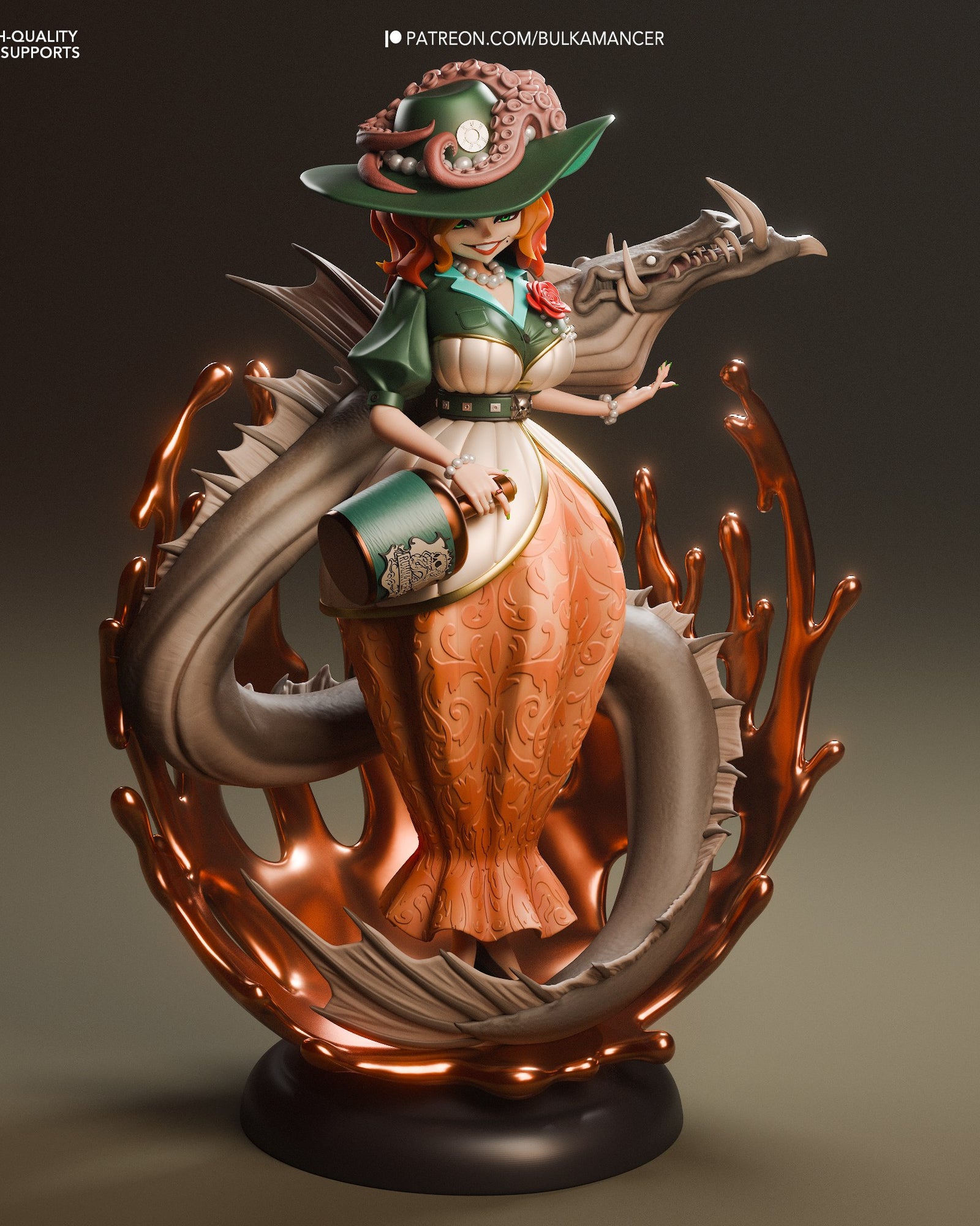 Rum Baba (Unbreadable) resin figure by Bulkamancer — studio render 3