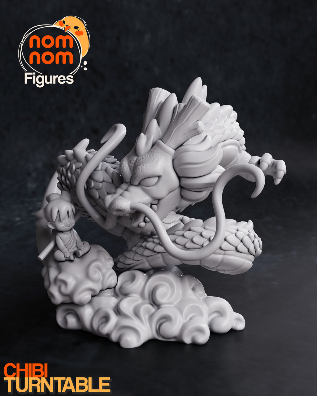 Shenron and Goku — studio render 6