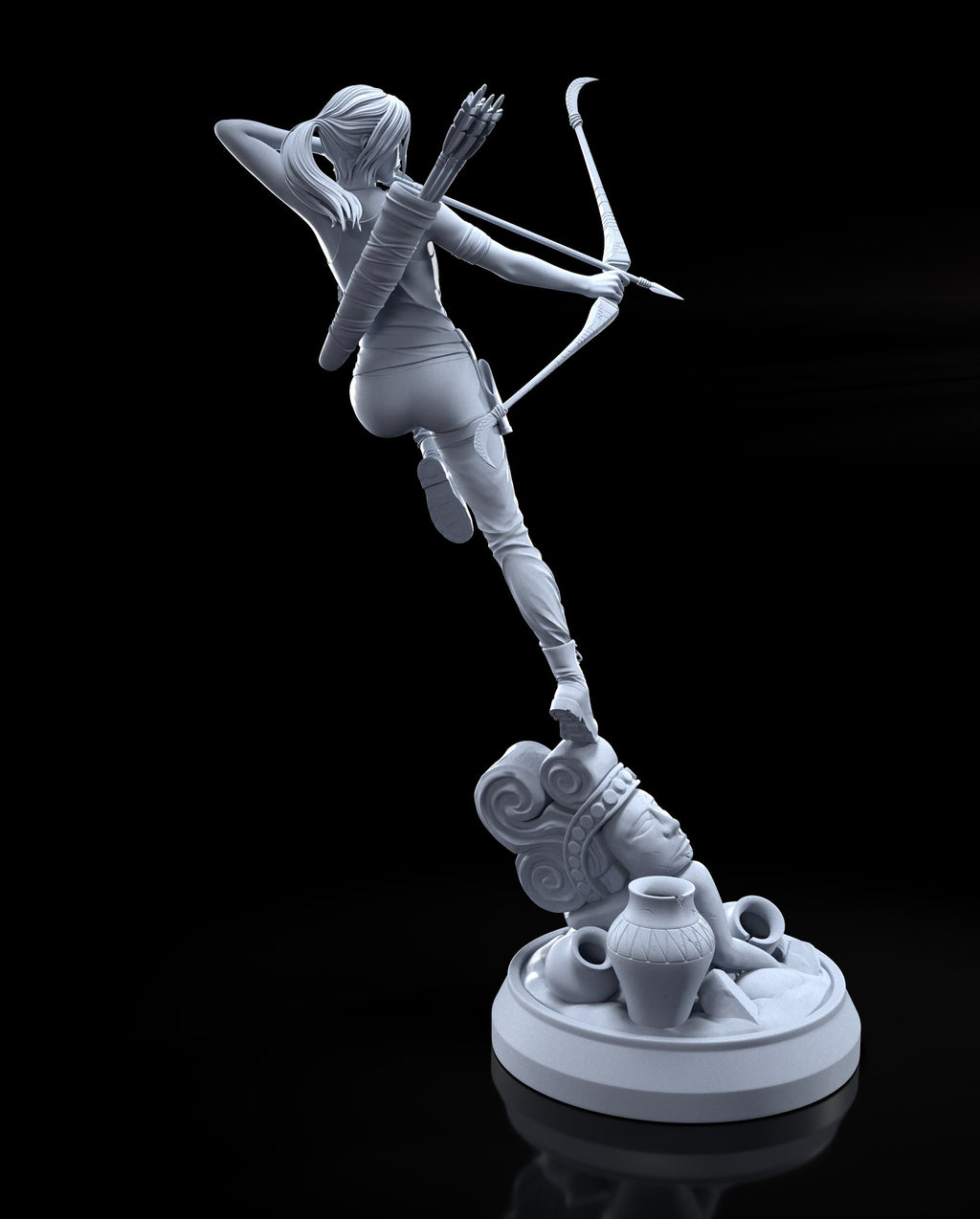 Lara Croft (Tomb Raider) resin figure by h3LLcreator — studio render 3