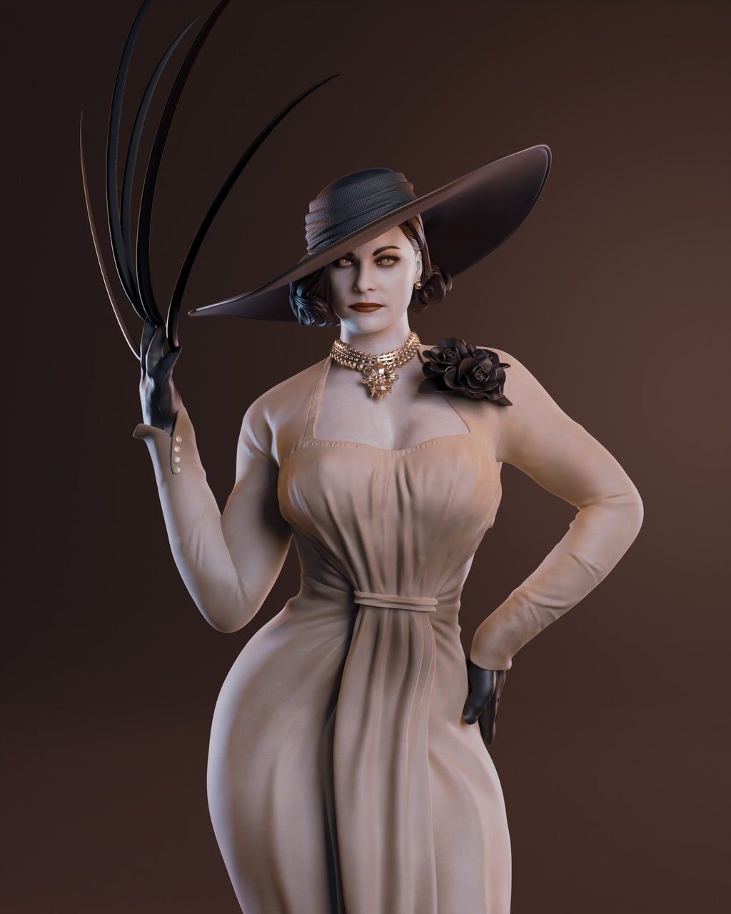 Alcina Dimitrescu (Resident Evil) resin figure by Abe3D — studio render 9